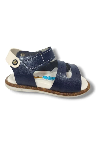 Şirinbebe 1548-20 Anatomik Dikiş Çirtli Erkek Çocuk Sandalet Lacivert Mavi 21-25 - Resim 2