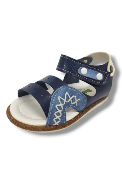 Şirinbebe 1548-20 Anatomik Dikiş Çirtli Erkek Çocuk Sandalet Lacivert Mavi 21-25 ürün görseli