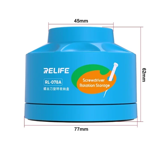 RELİFE RL-078A 360° DÖNEBİLEN ONARIM ARACI DEPOLAMA RAFI 14 DELİKLİ SAKLAMA KUTUSU - Resim 2