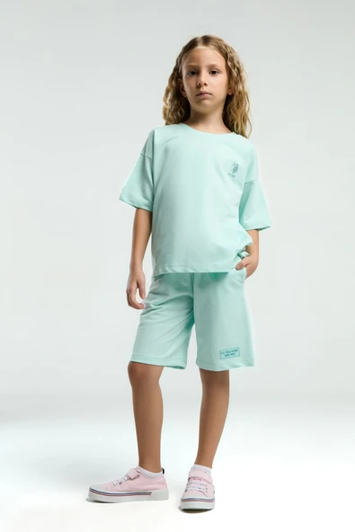 Us Polo 2090-4 Kız Çocuk Bermuda Takım - 4
