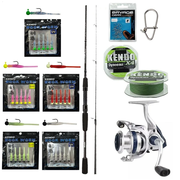 YekOutdoor HookWorm LRF Seti Okuma Wave Power 228 cm 2-12 gr Lrf Kamışı&Okuma ARIA-1000a 1BB Olta Makinesi