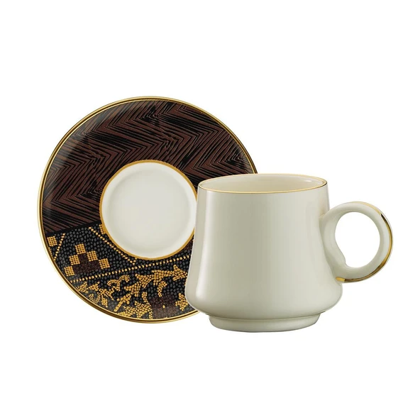 Sandro Moreno 1453 Kariye Double Yüzük Gold 12 Parça 6 Kişilik Kahve Fincan Takımı 120 Ml Ar211377 - 3
