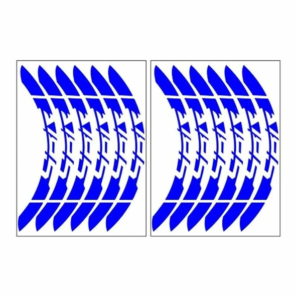 REFLEKTÖR MAVİ YAMAHA YBR UYUMLU BÜYÜK 1 SET JANT ŞERİDİ