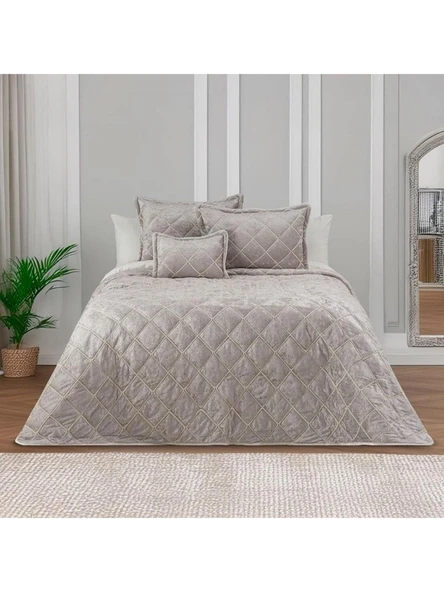 Viola Home Hermes Kadife Çift Kişilik Yatak Örtüsü 250 x 260