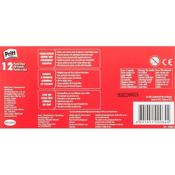 Pritt Karton Kutu Pastel Boya 12 Renk (1048061) - 4