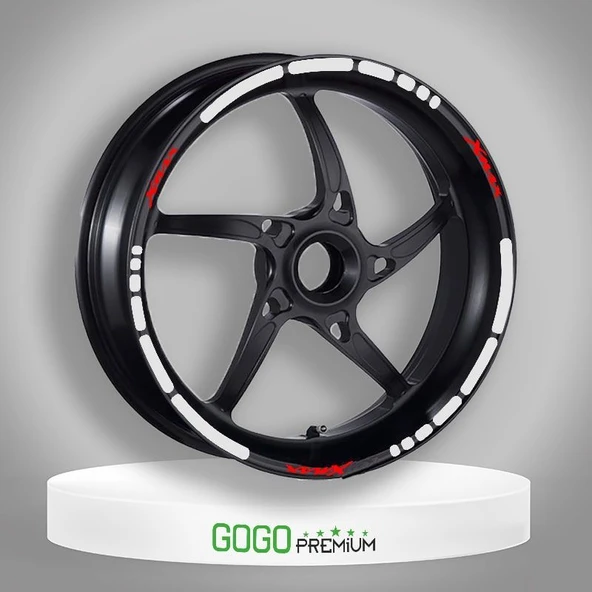 REFLEKTÖR BEYAZ I YAMAHA XMAX UYUMLU 1 SET JANT ŞERİDİ - 1