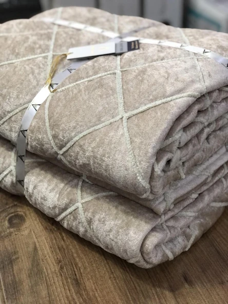Viola Home Hermes Kadife Çift Kişilik Yatak Örtüsü 250 x 260 - 9
