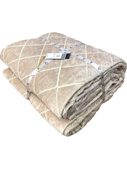 Viola Home Hermes Kadife Çift Kişilik Yatak Örtüsü 250 x 260 - 8
