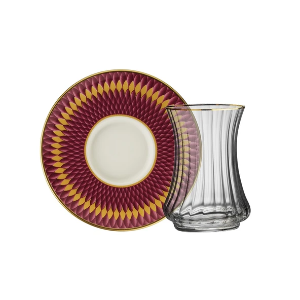 Sandro Moreno 1453 Farfar Optik 12 Parça 6 Kişilik Çay Seti 110 Ml Ar263716 - 6
