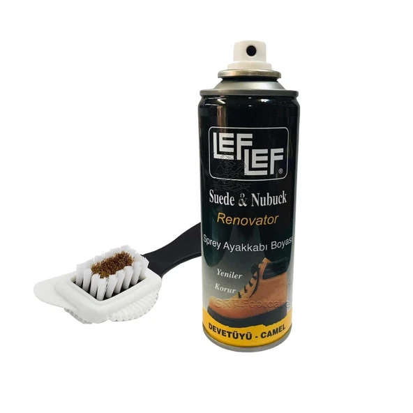 Leflef Süet, Nubuk Sprey Boya + 4 Yönlü Süet nubuk Fırçası - 3