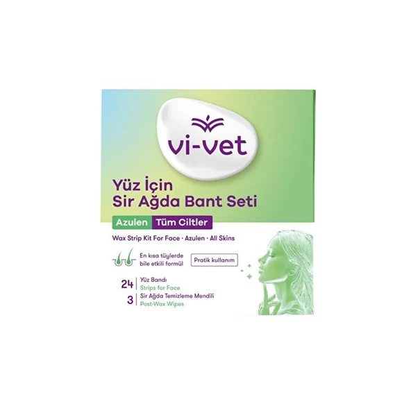 Vivet Yüz Sir Ağda Bandı Azulen 24'lü