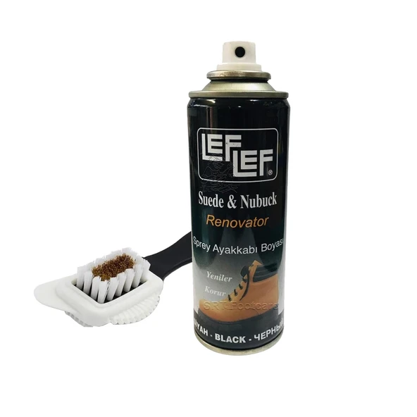 Leflef Süet, Nubuk Sprey Boya + 4 Yönlü Süet nubuk Fırçası - 8