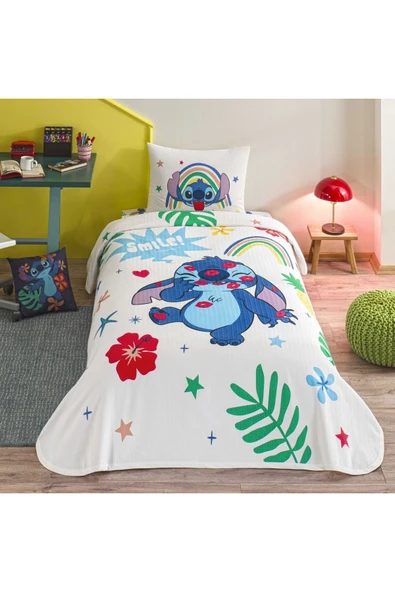 TAÇ DH STİTCH TEK KİŞİLİK PİKE TAKIMI LİSANSLI