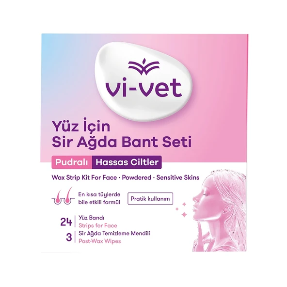 VİVET Sir Ağda Bant Seti Pudralı Yüz 24 Adet