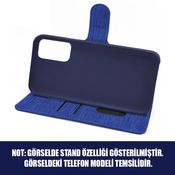 Samsung Galaxy S10 Plus Uyumlu Kapaklı Tam Korumalı Kumaş Kılıf - 3