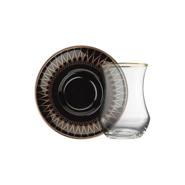 Sandro Moreno 1898 Davinci Siyah 12 Parça 6 Kişilik Çay Seti 150 Ml Ar212442 - 2