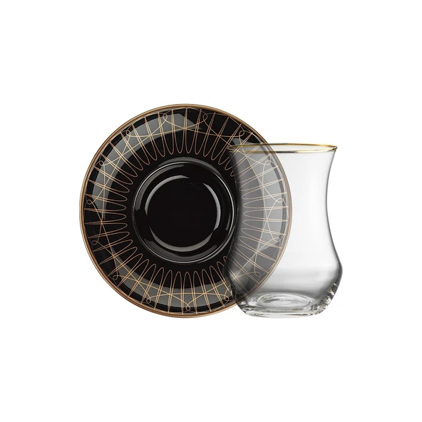 Sandro Moreno 1898 Davinci Siyah 12 Parça 6 Kişilik Çay Seti 150 Ml Ar212442 - 4