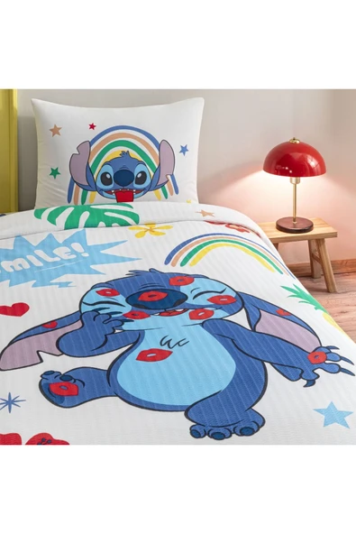 TAÇ DH STİTCH TEK KİŞİLİK PİKE TAKIMI LİSANSLI - 2