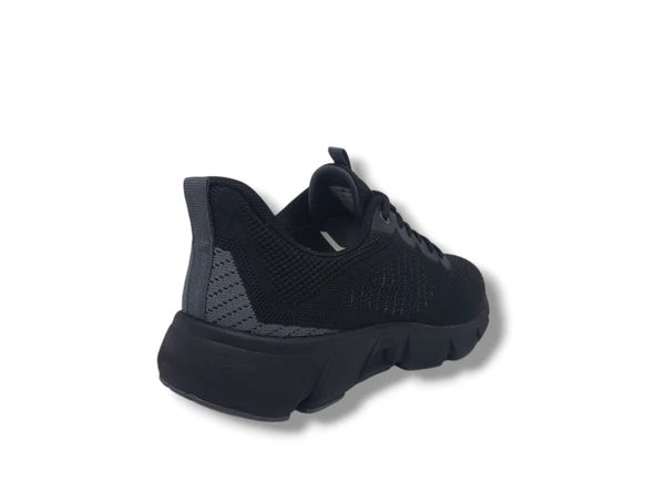 Lescon Meru Flex Erkek Siyah File Yürüyüş Koşu Spor Ayakkabı - Resim 5