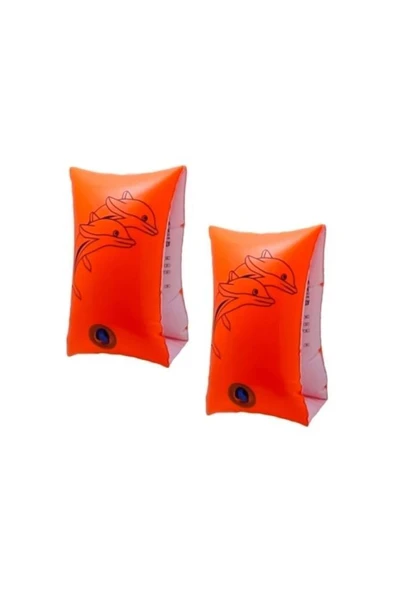 1 Çift 3-6 Yaş Çocuk Şişme Kolluk 23x15 cm Yunus Baskılı Güvenli Bebek Havuz Deniz Yüzme Kolluğu - 6