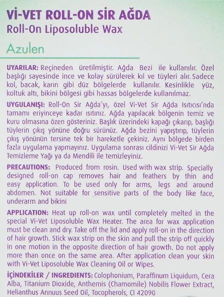 Vivet Roll-On Sir Ağda Azulen 100 ml - 4