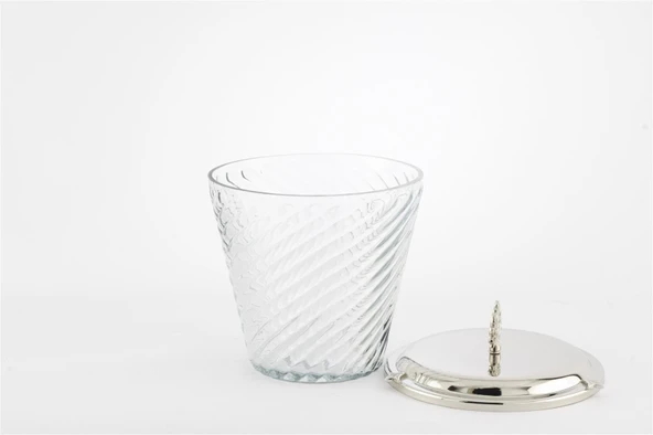 Mikasa Moor Gümüş Kapaklı Cam Kavanoz 17x20cm - 2