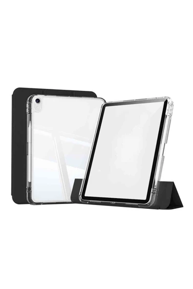 iPad Air 11 Uyumlu 4/5/6 Nesil M2/M3 Airbagli Manyetik Ayrılabilen Fuchsia Sliding Tablet Kılıfı - Resim 9