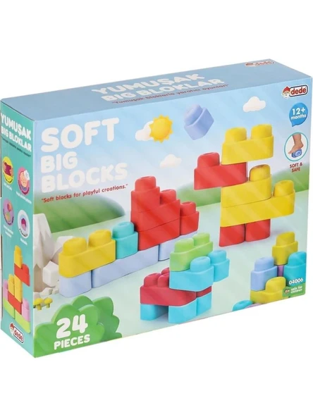 Dede Oyuncak Yumuşak Big Bloklar 24 Parça 04006