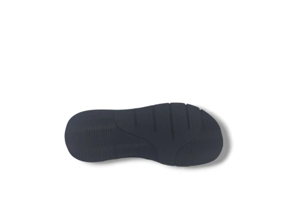 Zerhan 566 Erkek Siyah Hakiki Deri Cırt Cırtlı Comfort Yastık Taban Terlik - Resim 5