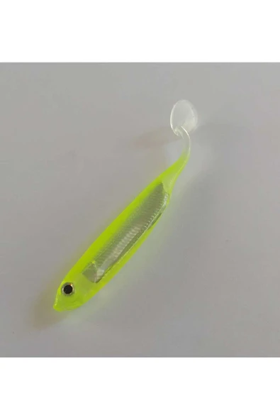 Ryuji Real Fish 8cm Silikon Yem Fosfor Sarısı Renkli (5 ADET) - 3