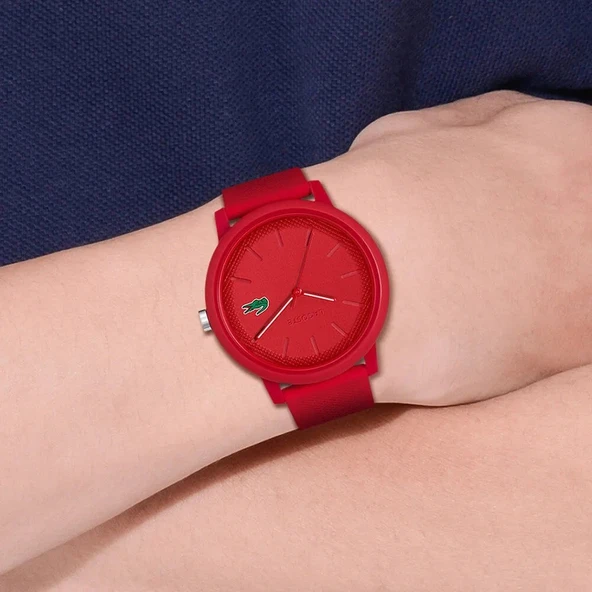 LACOSTE LAC2011173 KIRMIZI SİLİKON KORDON UNISEX KOL SAATİ - 4