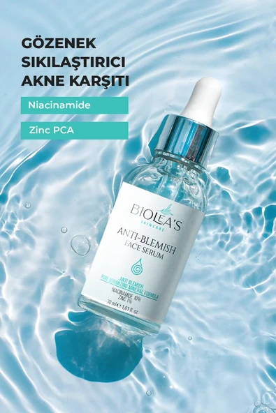 Biolea's skincare Gözenekleri Azaltan Ve Akne Karşıtı Mineral Yüz Serumu Niacinamide 10% + Zinc Pca 1% 30 Ml - 3