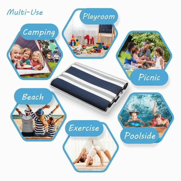 KARAVAN KAMP PİKNİK HASIRI TENTE ZEMİN HALISI 300X400 - 3