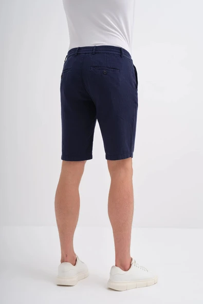 Cazador Slim Fit Dar Paça Keten Bermuda Şort 6108 - 3