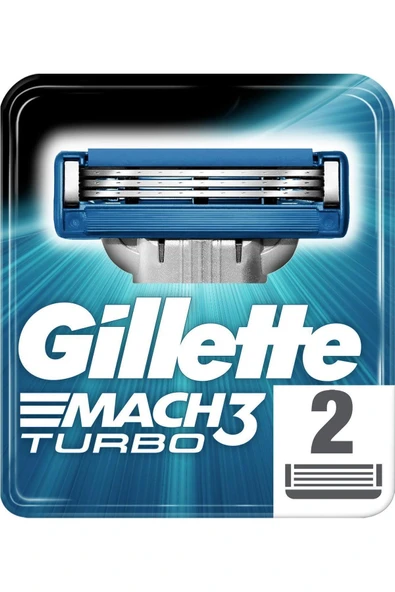 GİLLETTE MACH3 TURBO YEDEK JİLET-2Lİ