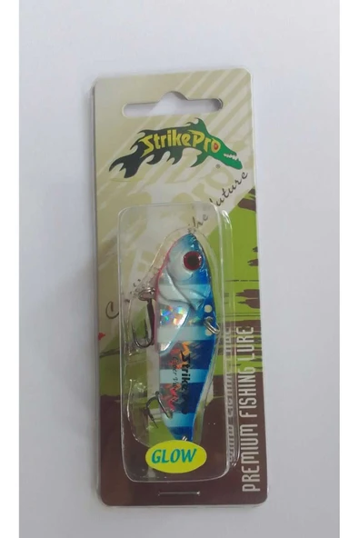 Strike pro STRİKE PRO 5.5 CM VİBRASYON JİG YEM GLOW SIN50L (BLUE ZEBRA) - 4