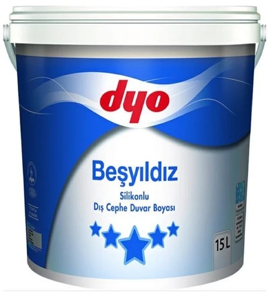 Dyo Beşyıldız Silikonlu Dış Cephe Boyası Beyaz 15LT