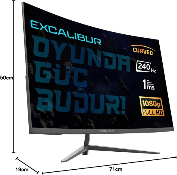 Casper Excalibur M.E315FHD-G 31.5" 240HZ 1MS 300NIT (HDMI+DISPLAY) CURVED FREESYNC+G-SYNC LED OYUNCU MONİTÖR - 6