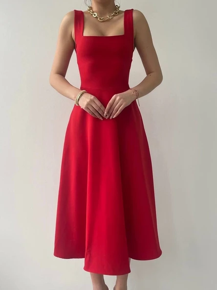 Neapolitan Askılı Elbise - 2