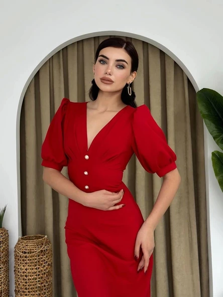 Linda Midi Elbise