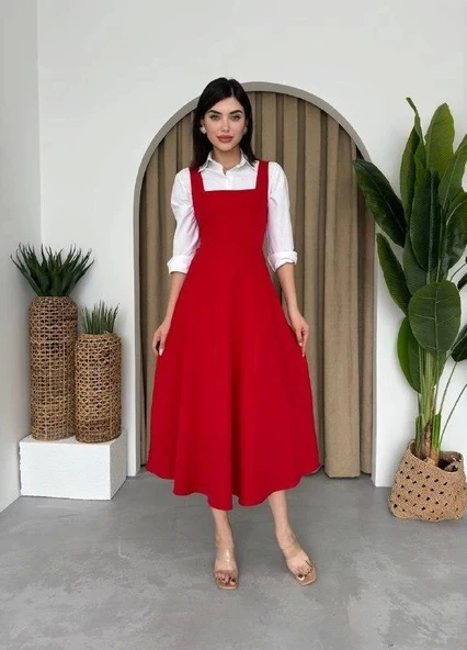 Neapolitan Askılı Elbise - 6