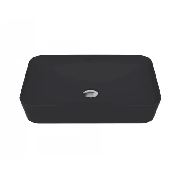 Creavit Ultra Tezgah Üstü Dikdörtgen Çanak Lavabo 60 cm Mat Antrasit UL060-00AM00E-0000