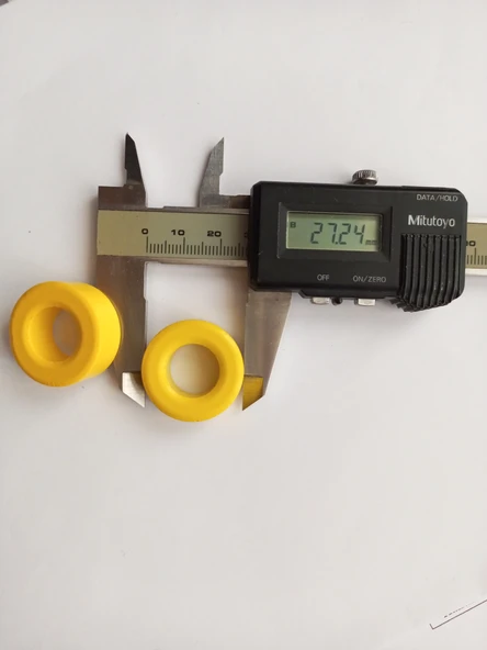 Ferrit toroid ring , toroid nüve , kömür ring Ferrit Boncuk çekirdek 27-14-11  (2 Adet) - Resim 2