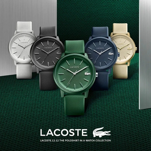 LACOSTE LAC2011238 YEŞİL SİLİKON KORDON UNISEX KOL SAATİ - 5