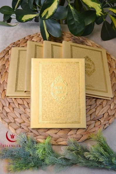 Yasin Kitabı Çanta Boy Termo Deri Kaplı Gold 10 Adet– Arapça, Türkçe Okunuşlu ve Mealli – 128 Sayfa  Hac Umre ve Mevlit Hediyeliği - Resim 5