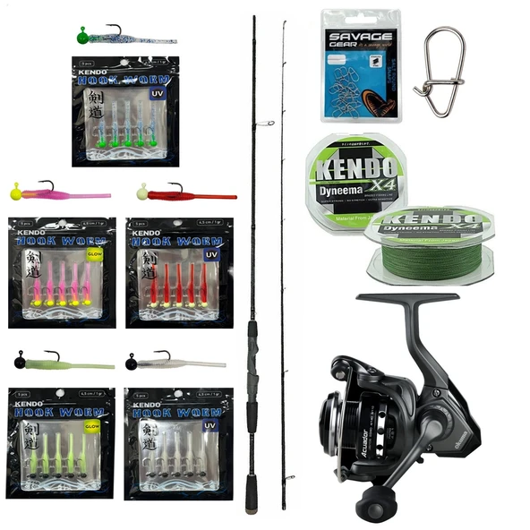 YekOutdoor HookWorm LRF Seti Okuma Epixor Ultra Light Game 213cm 1-8gr Olta Kamışı&Okuma Acuador ACU-1000A 3+1BB Olta Makinesi - 1