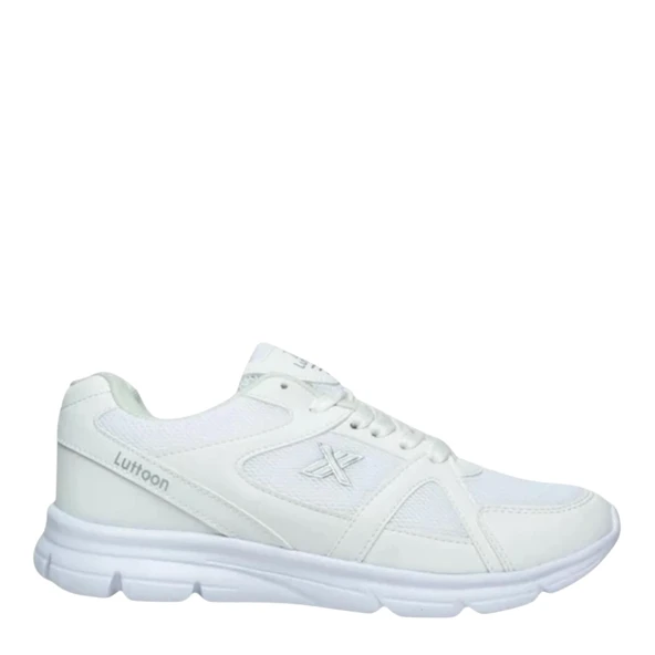 Lutton 2510 Unisex Beyaz Bağcıklı File Yürüyüş Koşu Büyük Numara Spor Ayakkabı 45 46 47 48 ürün görseli