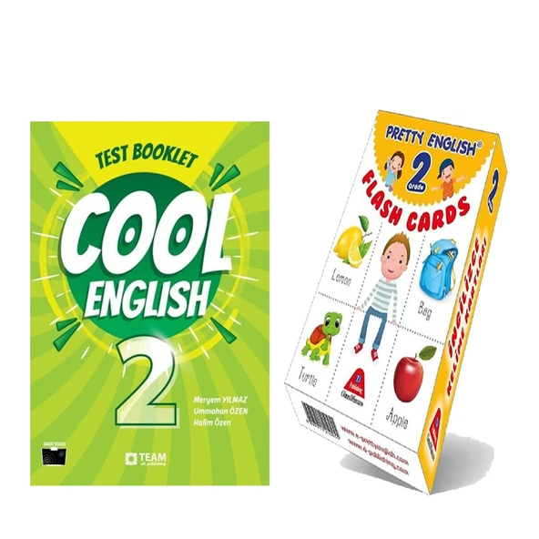 Team ELT 2. Sınıf Cool English Test Booklet ve Damla İngilizce Dil Kartı Seti 2 Kitap