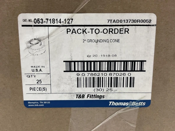 Thomas & Betts 053-71814-127 2'' Çelik Topraklama Konisi (25 Adet) - Resim 4