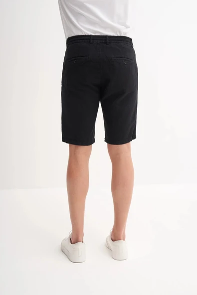 Cazador Slim Fit Dar Paça Keten Bermuda Şort 6108 - 3